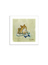 Blue Bone Dog Print
