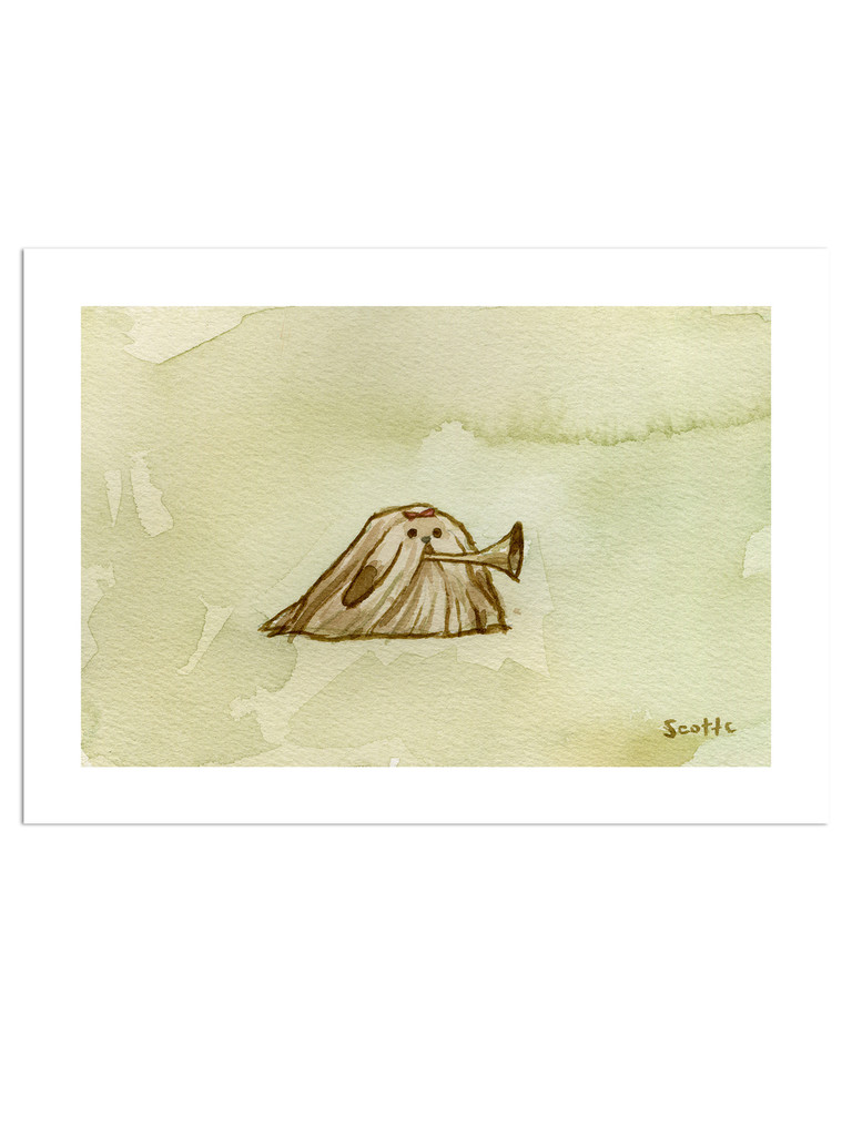 Bugle Dog Print