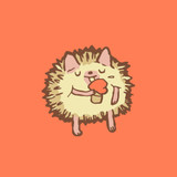 Hedgehog Enjoying Ice Cream Toddler Tee