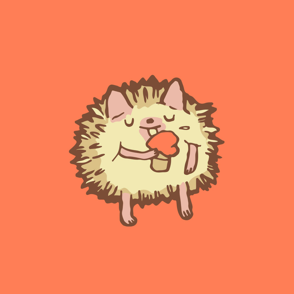 Hedgehog Enjoying Ice Cream  Infant One Piece