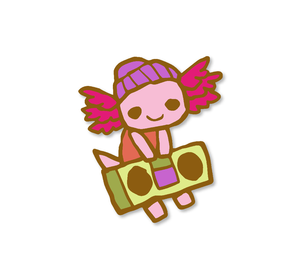 Axo Boom Box Enamel Pin