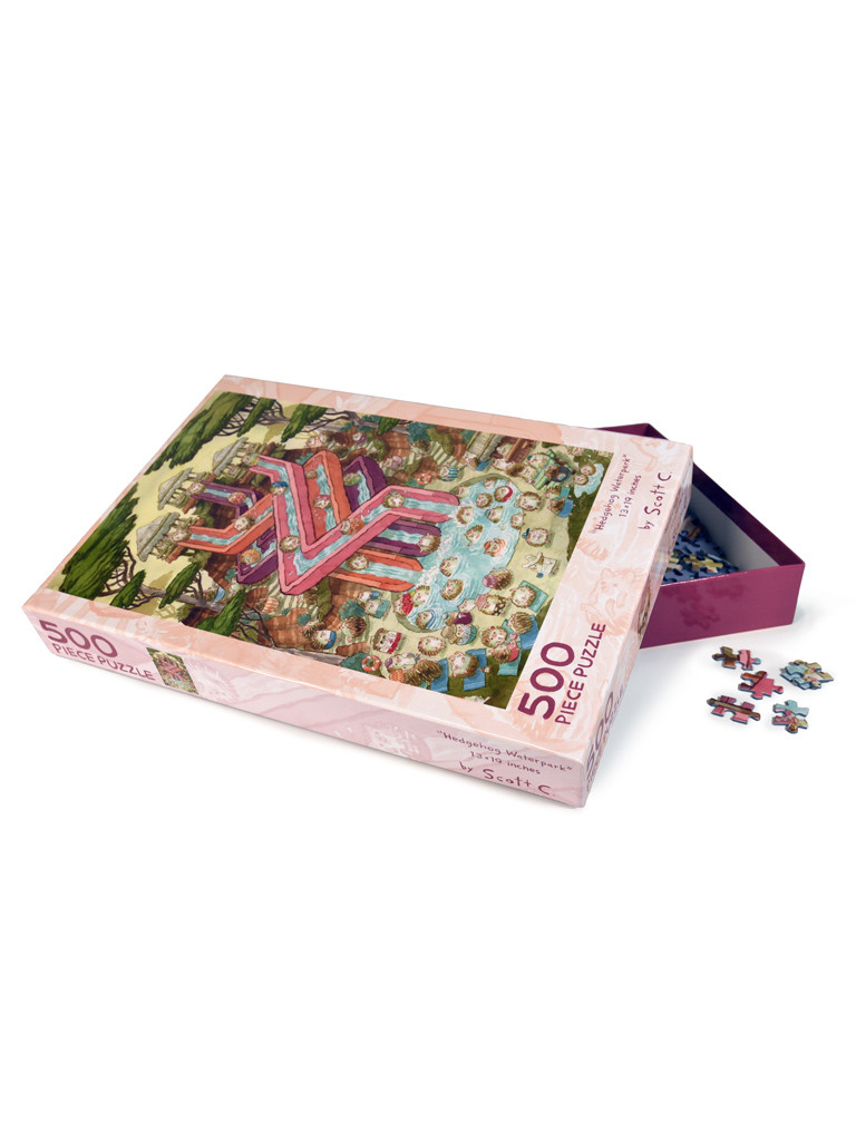 Hedgehog Waterpark 500 piece puzzle