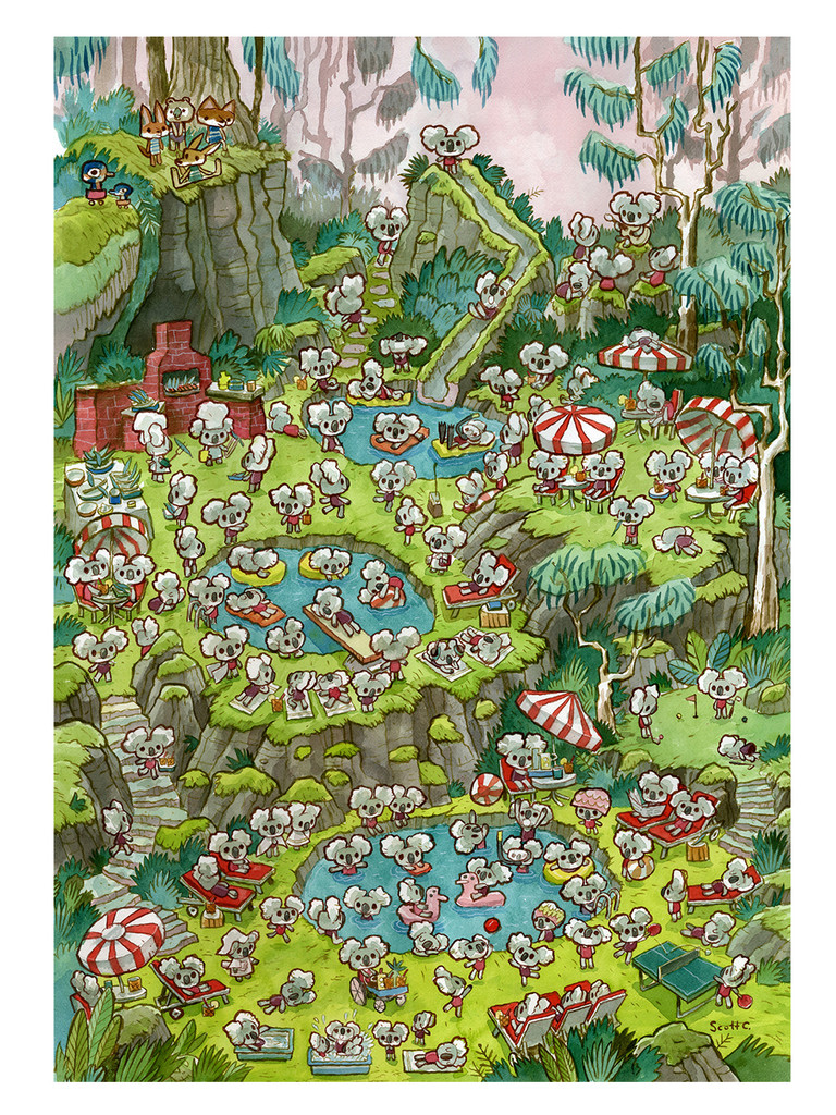 Koala Pool Party 500 Piece Puzzle