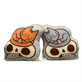 Cat and Skull Decorative Throw Pillow Cat and Skull Decorative Throw Pillow