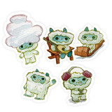 Snow Creature Sticker Sheet Snow Creature Sticker Sheet