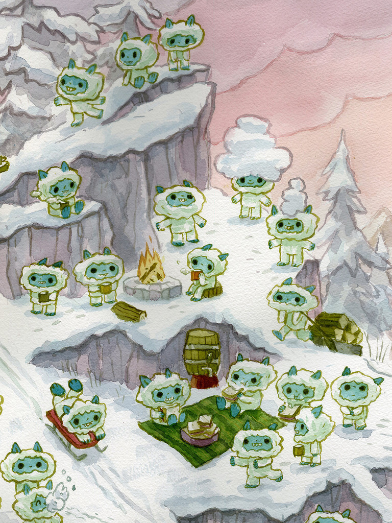 Snow Creature Mountain Top