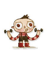 Hug Machine Workout Individual 4 Inch Sticker Hug Machine Workout Individual 4 Inch Sticker