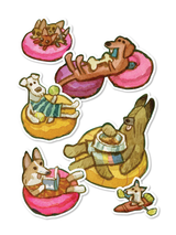 Tubing Dogs Sticker Sheet Tubing Dogs Sticker Sheet